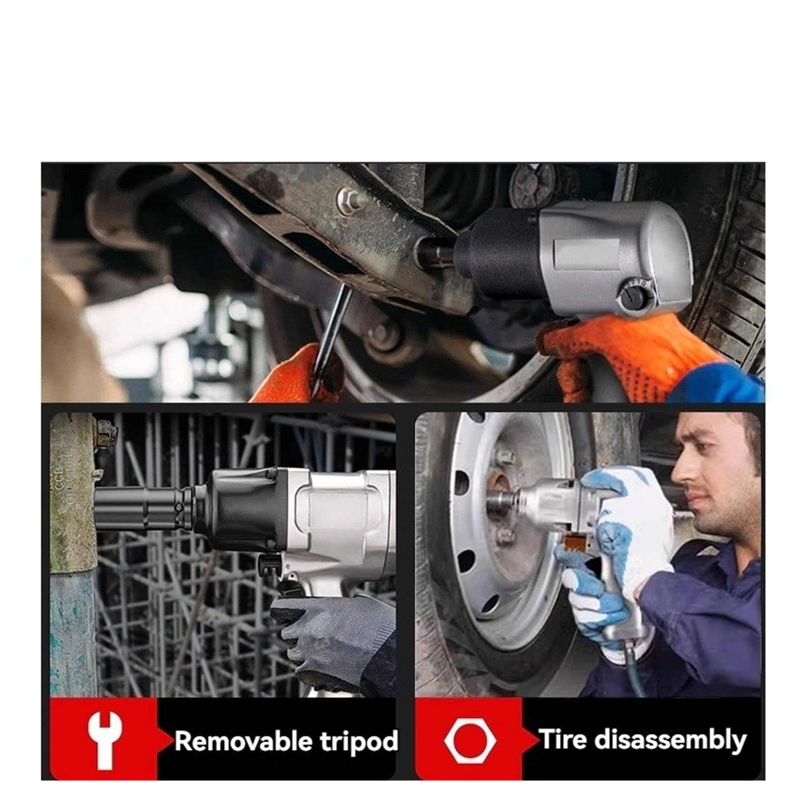 Avvitatore pneumatico compatto da 1/2, strumento a cricchetto professionale a doppio martello,Strumento affidabile