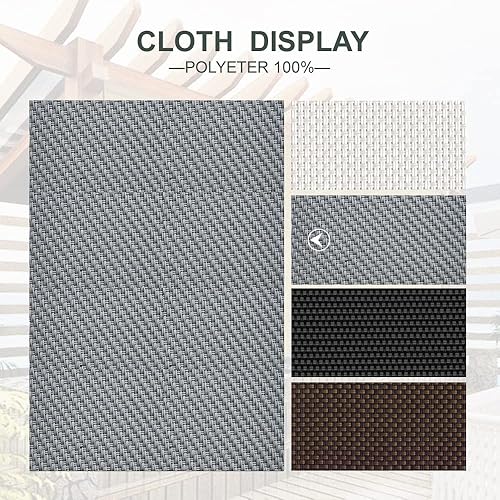 Miniatura 5 de SUAKY Persianas exteriores sin cordones, gris oscuro, impermeables, filtrantes de luz, resistentes al viento, para porche, cenador, patio, patio