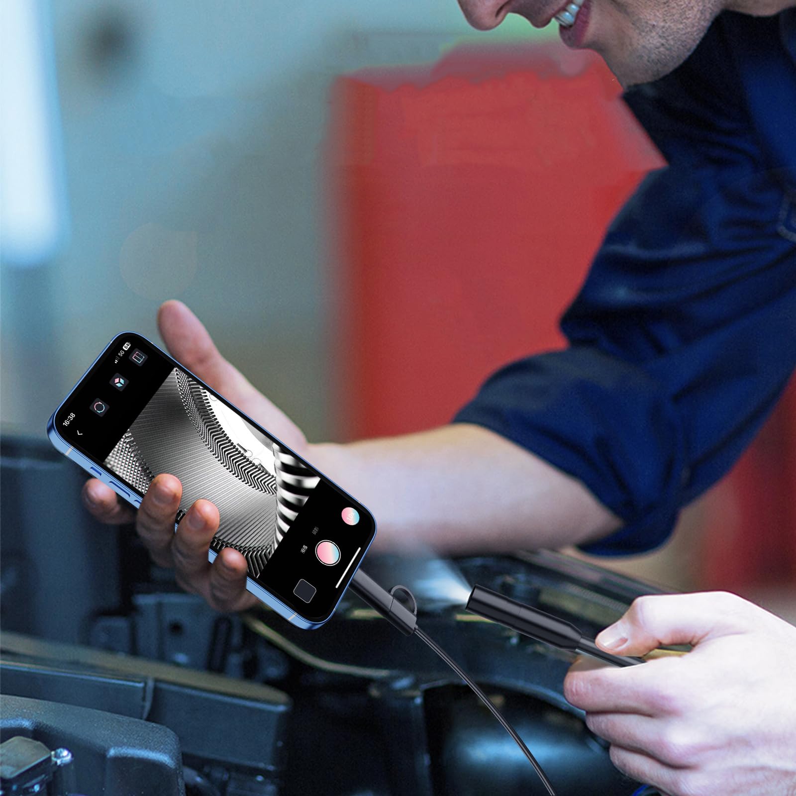 Amazon.co.jp: 【5mm極細＆350万画素】ファイバースコープ 内視鏡