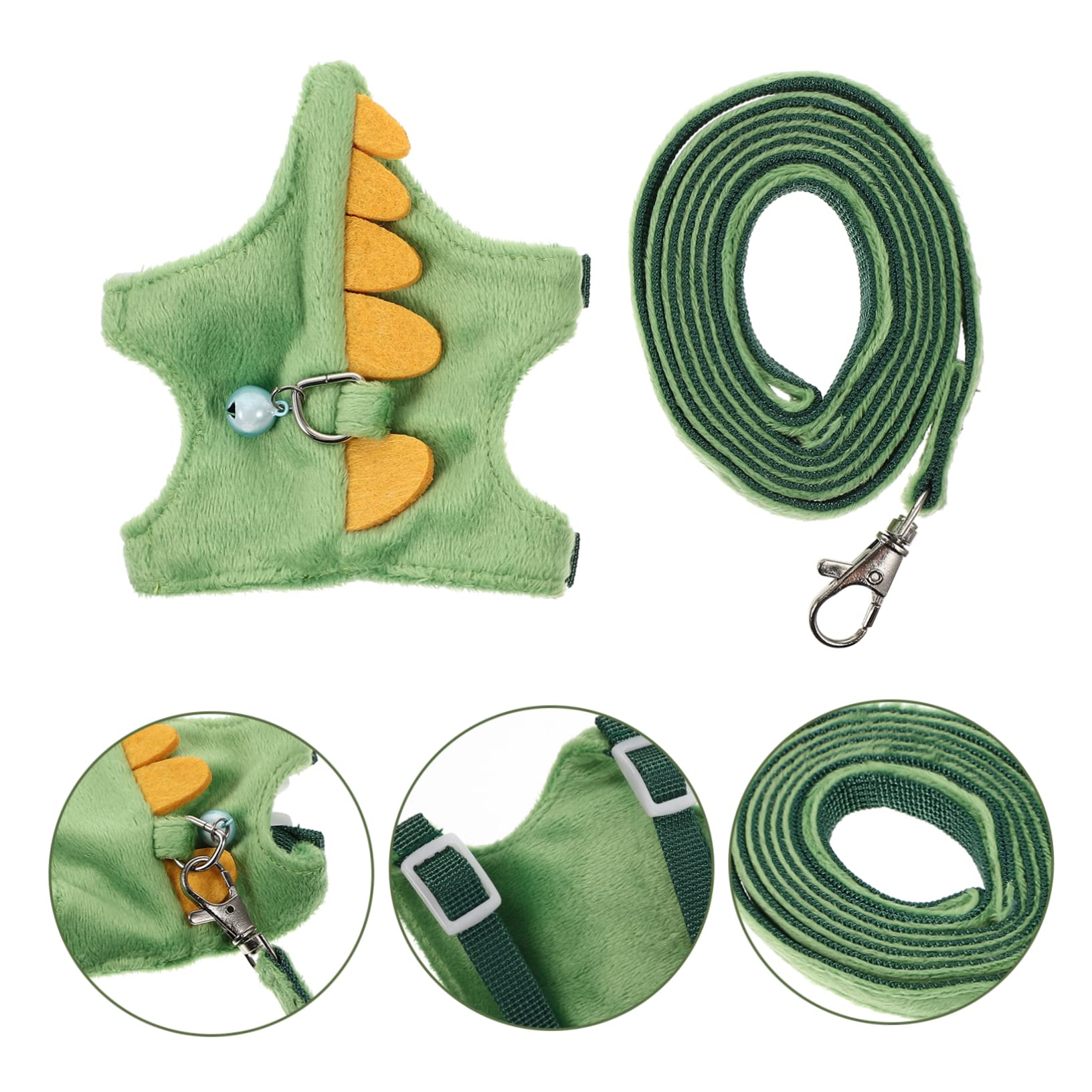 Ipetboom 5pezzi Guinzaglio Per Furetti e Guinzaglio Per Passeggiate Forniture Per Animali Domestici Con Motivo Dinosauro Ottimale Per Comfort e Controllo