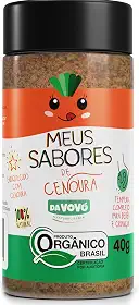 Da Vovó, Temperinho completo, Primeiro sabores, Para todos os tipos de comidas, Enriquecido com Cenoura, Ideal para bebês e crianças, Orgânico, 40 Gramas