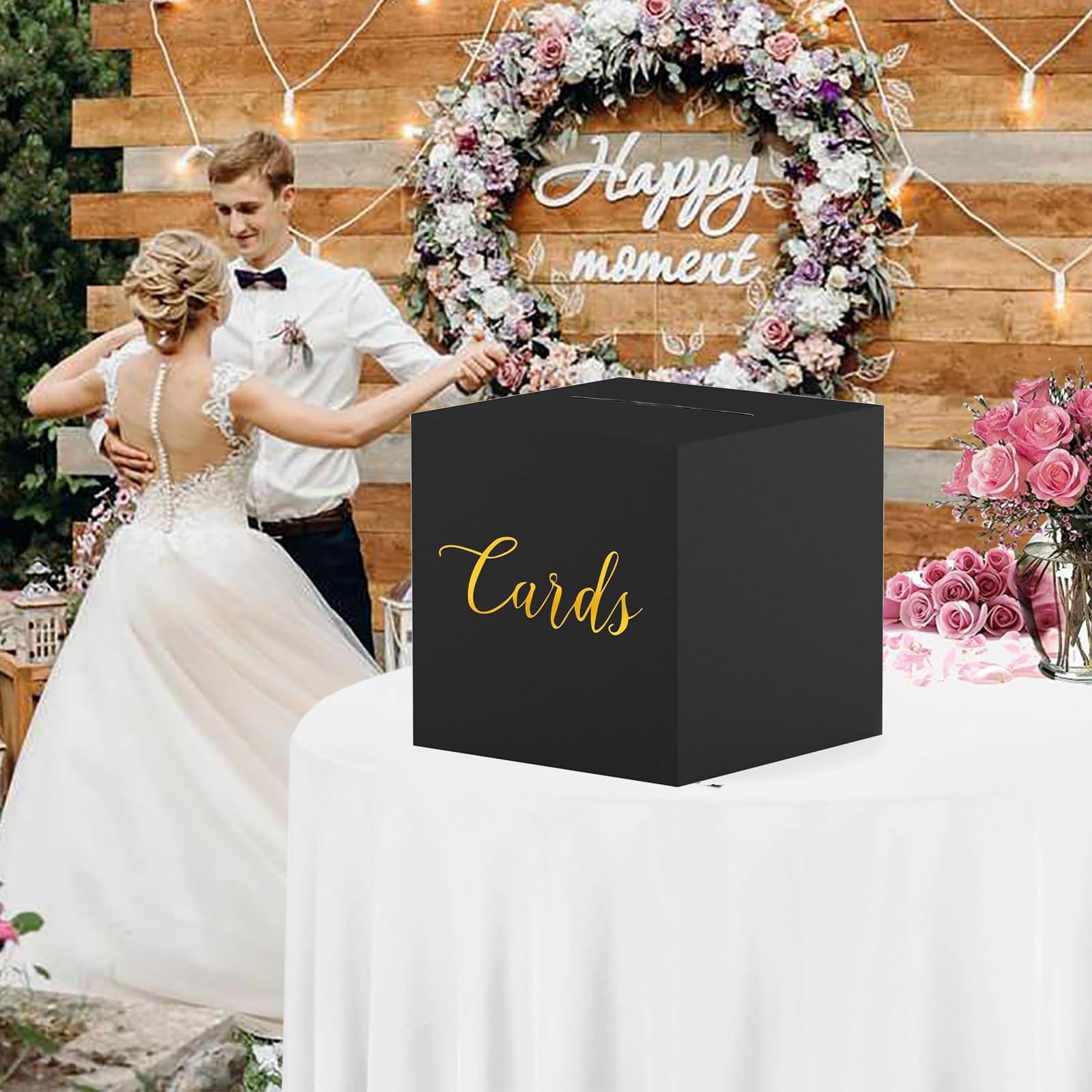 GETFACAI Wedding Card Box, Card Box Wedding, Card Box for Party, Wedding Card Box Gift Card Box Holder Card Box for Weddings Graduation Birthdays Baby Showers Retirements Open Houses Anniversaries - Image 4