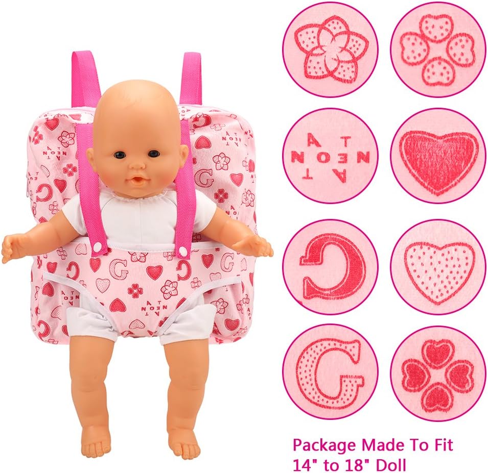 Miunana Sac A Dos Porte Bebe Pour La Poupee Corolle Ou Poupee Bebe De 30 36cm Le Premier Porte Bebe Pour Les Petits Enfants Amazon Fr Jeux Et Jouets