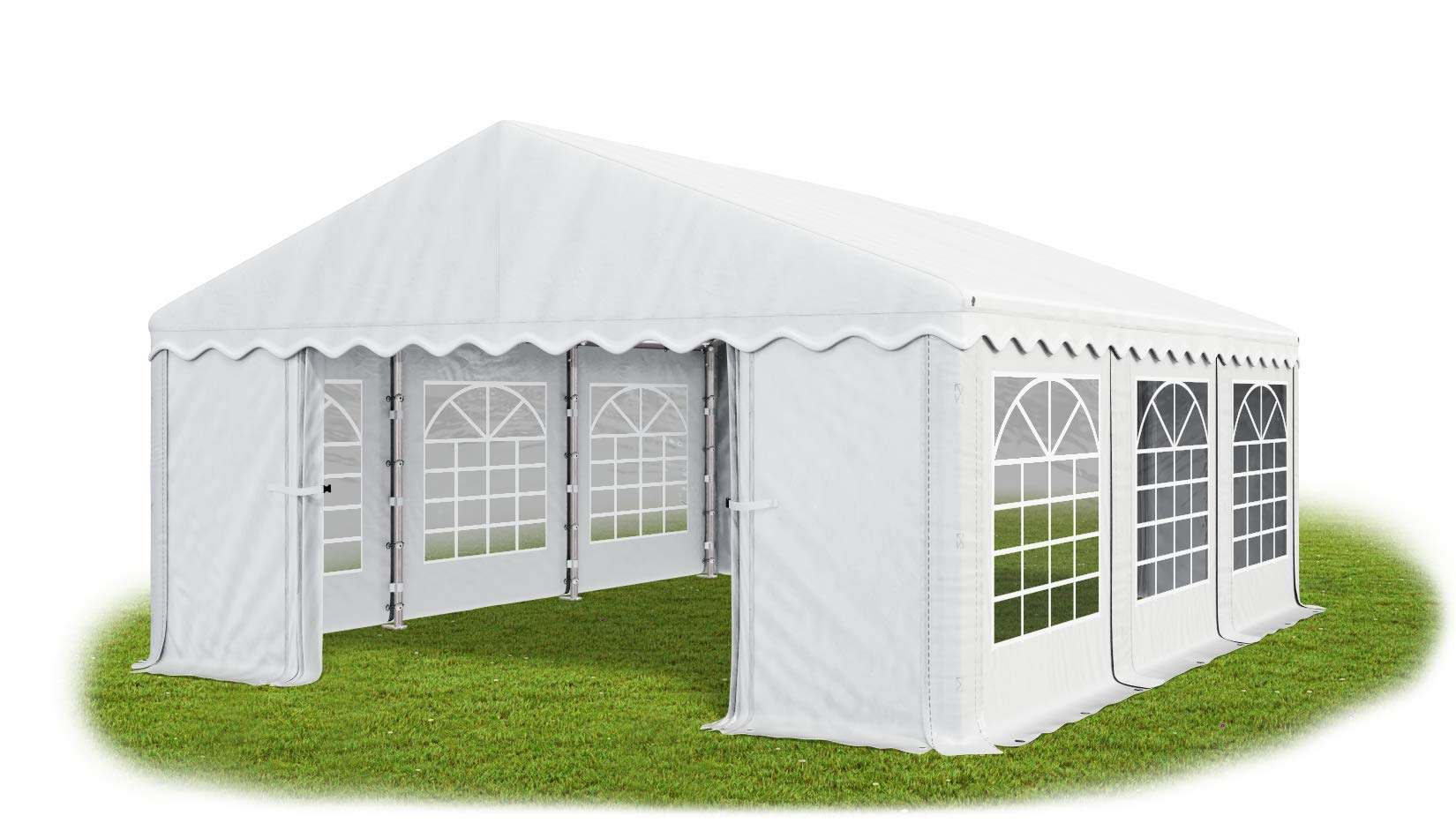 Das Company Partyzelt 5x6m wasserdicht weiß Zelt 240g/m² PE Plane hochwertig Gartenzelt Summer PE - Faltpavillon - Gartenpavillon - Pavillon - Lagerzelt
