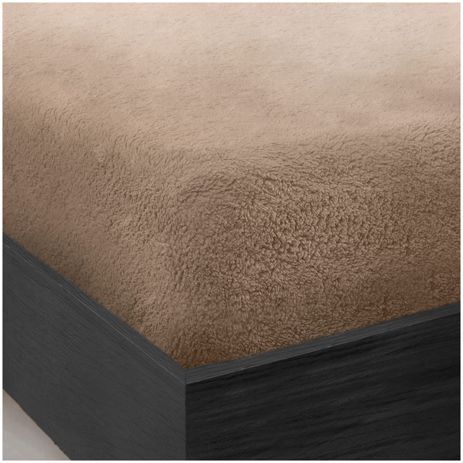 Gc Gaveno Cavailia Mink Teddy Bear Fleece Single Fitted Sheet - Single Bed Sheets Plain Thermal Warm Soft Cuddly Fluffy Bedding