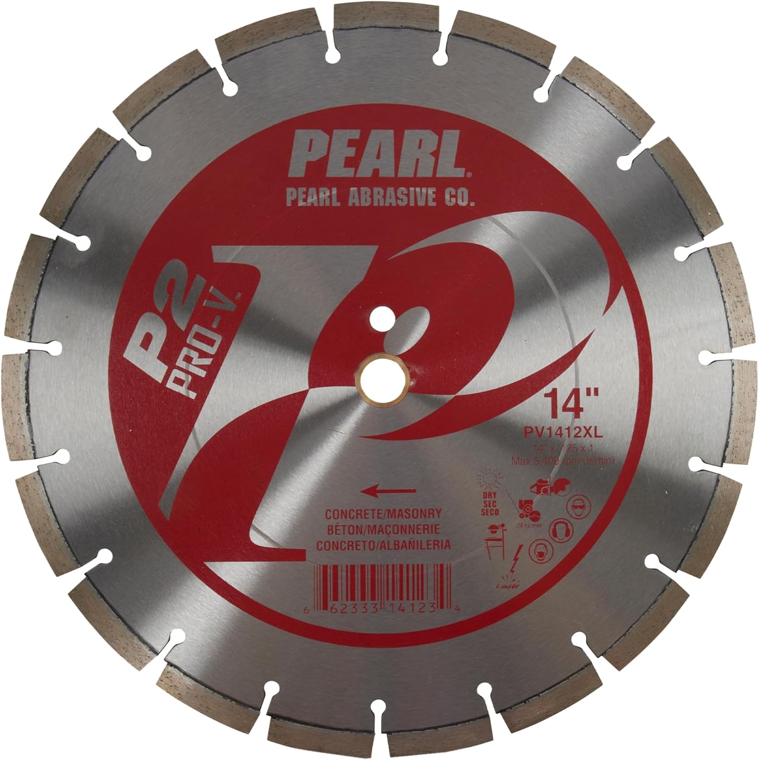 Abrasive P2 Pro-V PV1412XL Concrete and Masonry Segmented Blade 14 x .125 x 1, 20mm