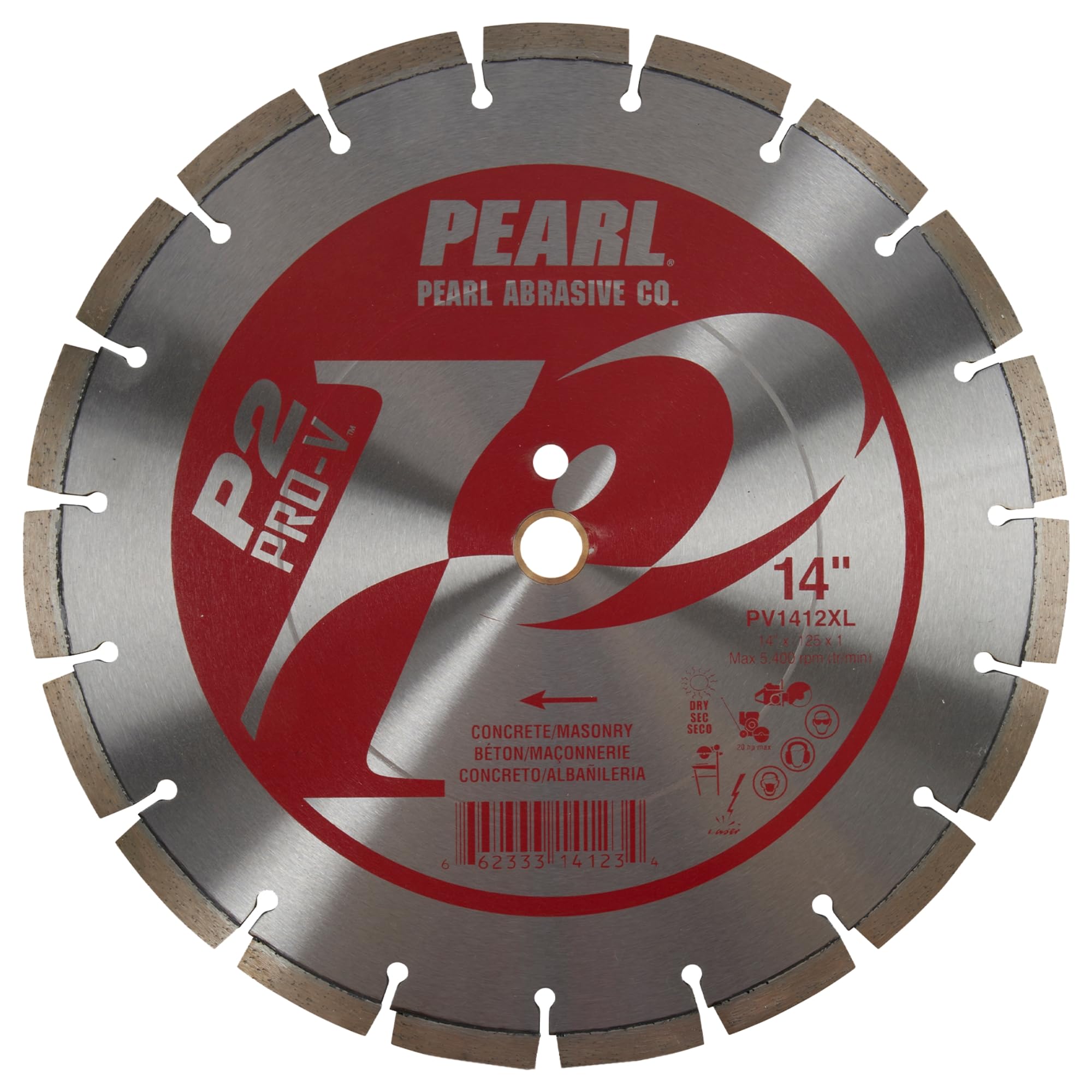 Pearl Abrasive P2 Pro-V Concrete and Masonry Segmented Blade