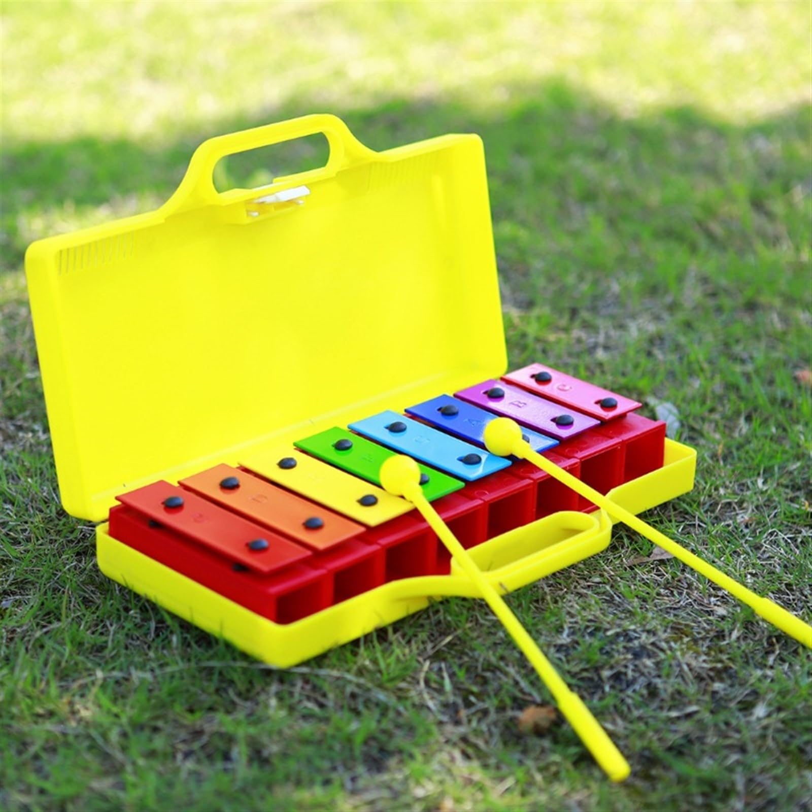 Xylophone Cloche À Main Xylophone À 8 Notes Instrument À Percussion Coloré Pour Débutant Excellent Ton