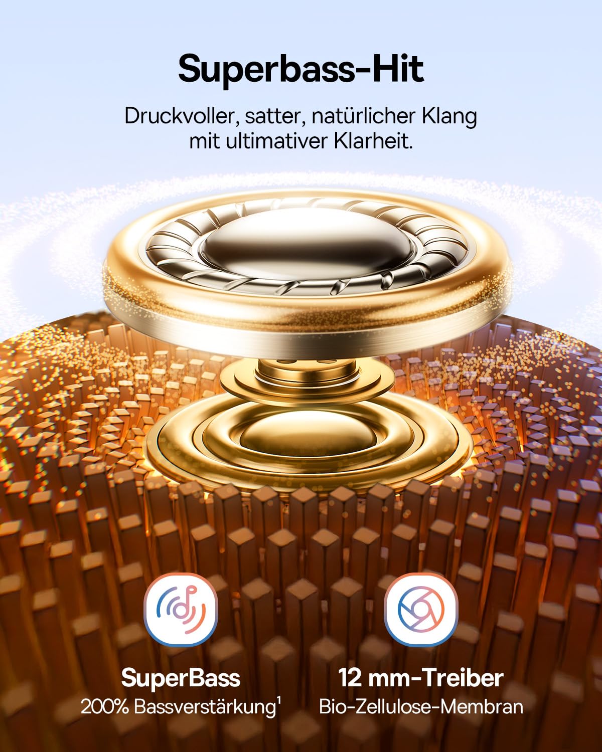 Baseus BC1 Open Ear Kopfhörer, Ohrclip mit Beeindruckender Klang, Adaptiver Bassverstärkung, Bluetooth 6.0, Geräuschunterdrückung bei Anrufen, IP55, 38H Akk, Leicht Buds - Interstellar Schwarz