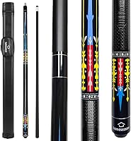 Vista 6 de HomeSeason 58" Pool Cue Stick 18oz Billiard Maple Wood 13mm Tip Cue Sticks Professional Low Deflection Pool Sticks with Cue Case Negro