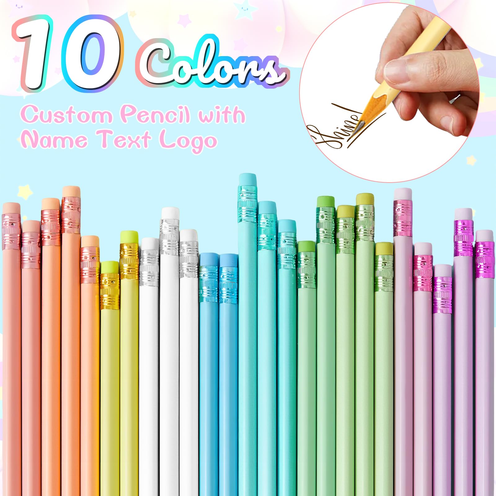 Crayons Personnalisés avec Noms Textes et Logos Gravés HB Crayons Personnalisés en Vrac pour La Rentrée Scolaire La Journée Des Enseignants Les Bureaux Les Mariages Les Événements de Collecte de