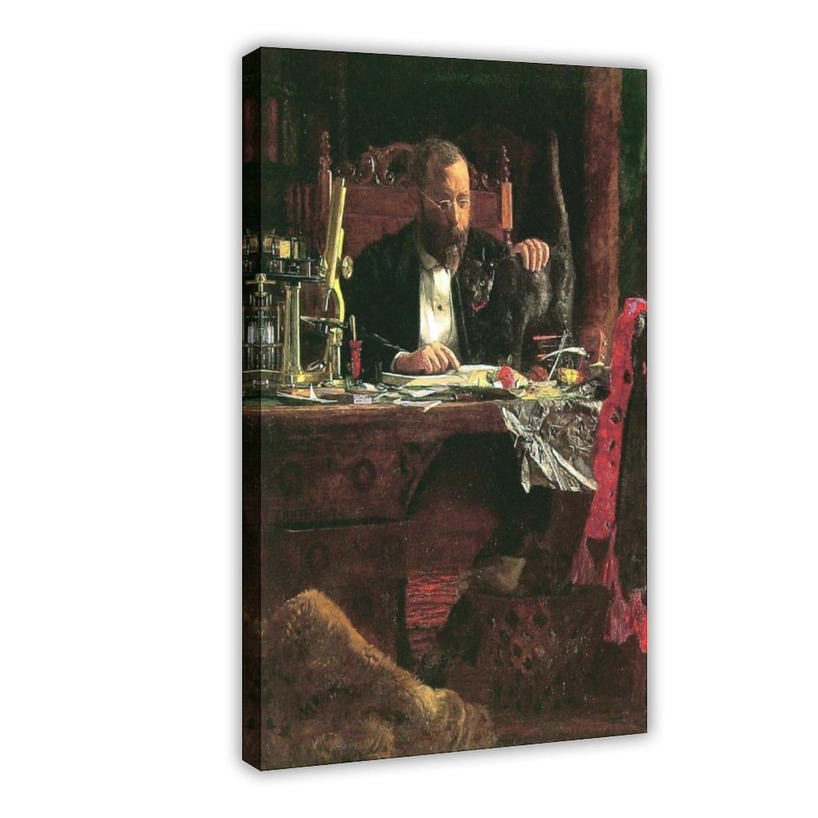 DFJyjFGJJ Thomas Eakins Portrait of Professor Benjamin H. Rand Canvas Poster Wall Art Bedroom Decor Office Room Kitchen Gift 24" L X 36" W