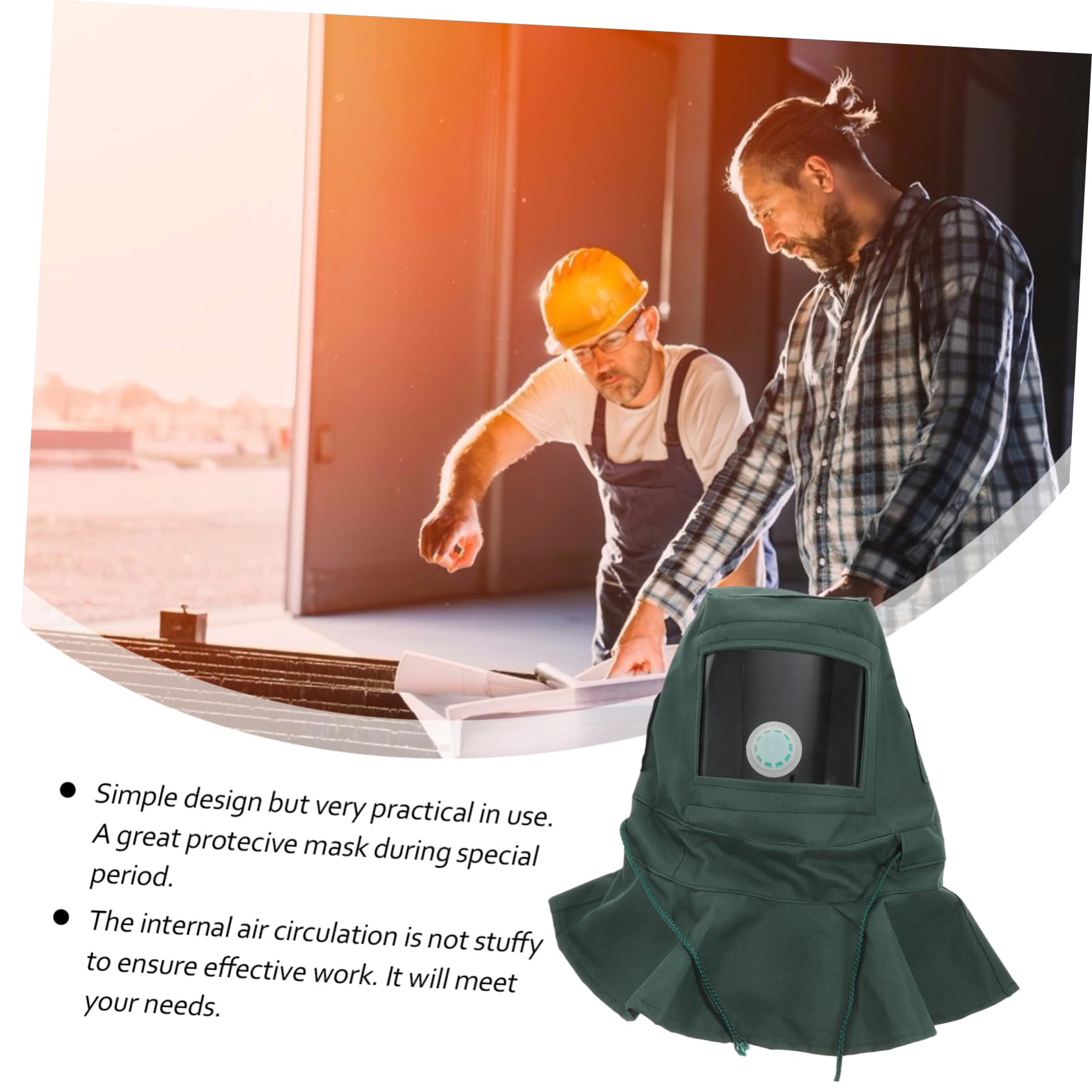 DOITOOL Professional Sandblasting Helmet Mask Strong Canvas Fabric Windproof Dust Protection for Masks