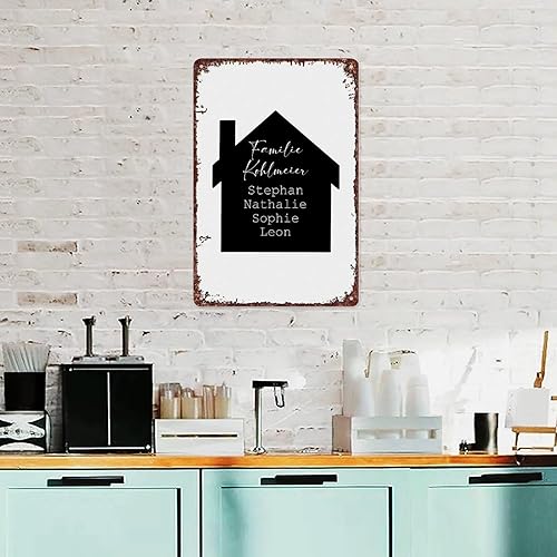 Miniatura 4 de SXUZUSF Family Definition Personalized Idea Poster Retro Tin Metal Sign For Home Room Hallway Bathroom Office Wall Decoration Size Is 12x8 Inch