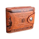 Men Us Dollar Bill Wallet Billfold Leather Credit Card Photo Holder