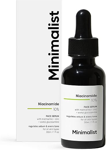 Minimalist 10% Niacinamide Face Serum for Acne Marks, Blemishes & Oil Balancing with Zinc | Skin Clarifying Anti Acne Serum for Oily & Acne Prone…