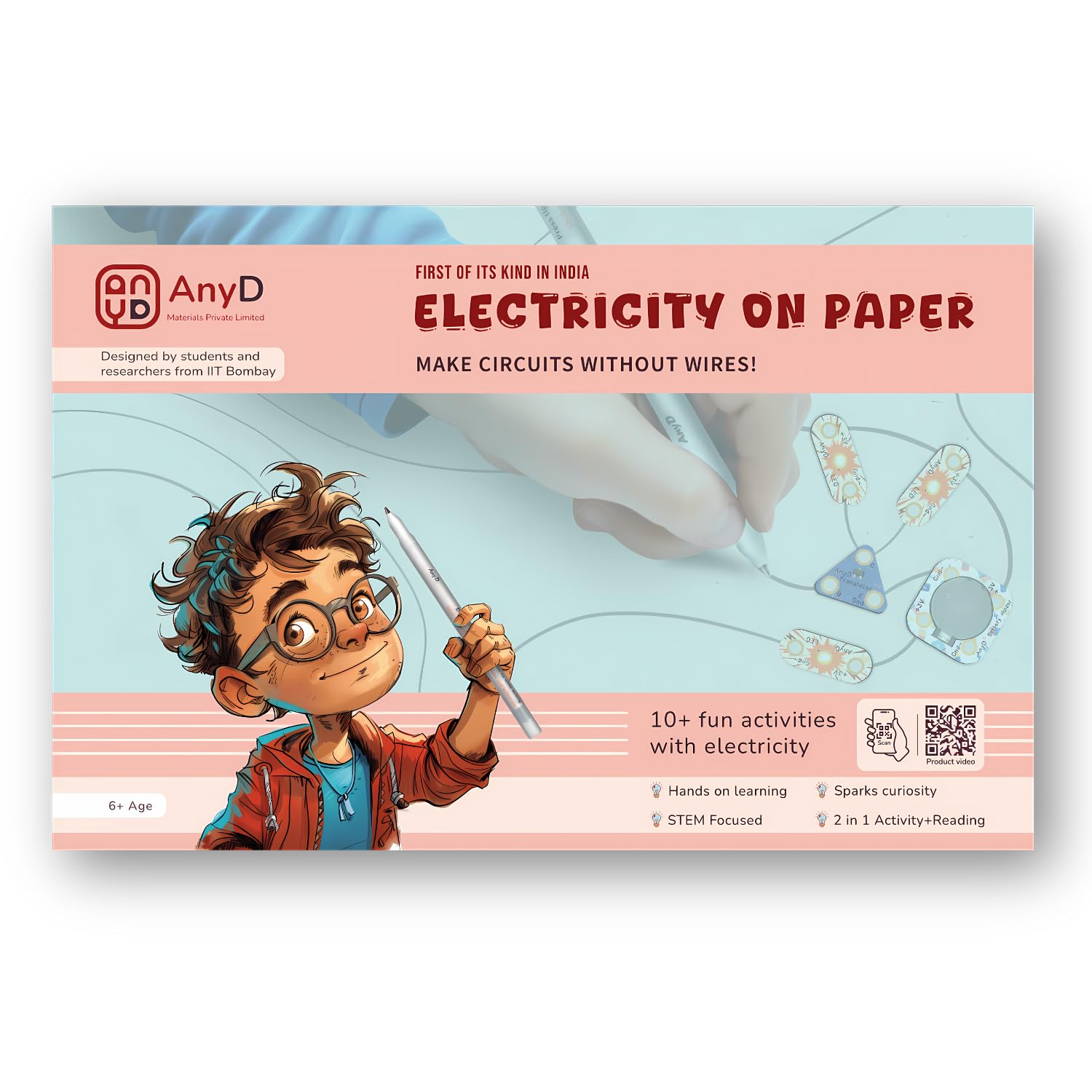 AnyDs Electricity On Paper | 10+ Science Experiments Kit for Boys & Girls | Electronic Kit for Birthday & Return Gift Ages 6 7 8 9 10 12 15 16 Years | Educational STEM Toys for Kids (Pack 1) (B0CW3TXQPX) Amazon Price History, Amazon Price Tracker