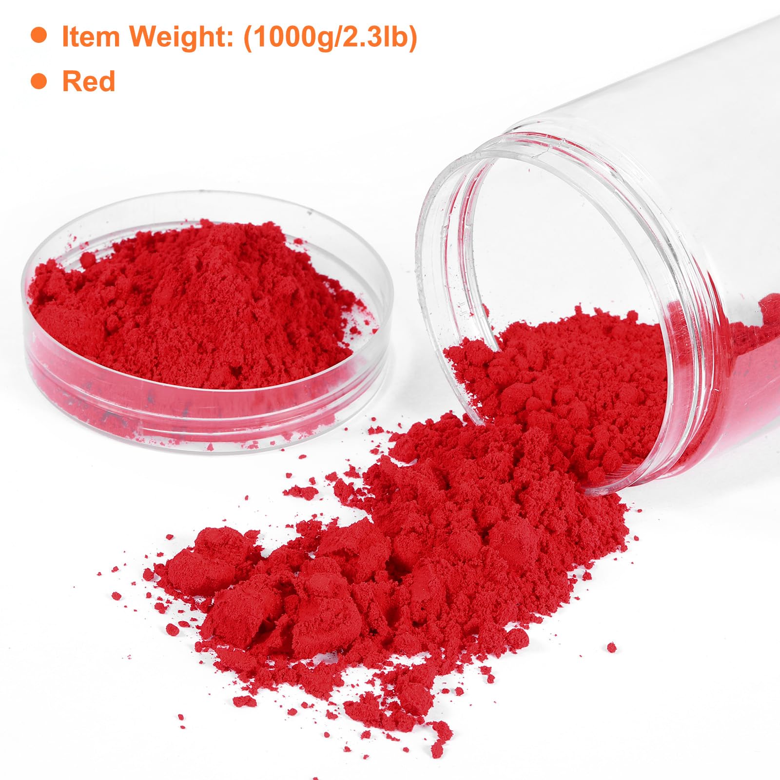 uxcell Iron Oxide Pigment Powder, Concrete Pigment Powder, for Artistic Painting, Concrete, Brick, Tile, Paint, Red (1000g/2.2lb)