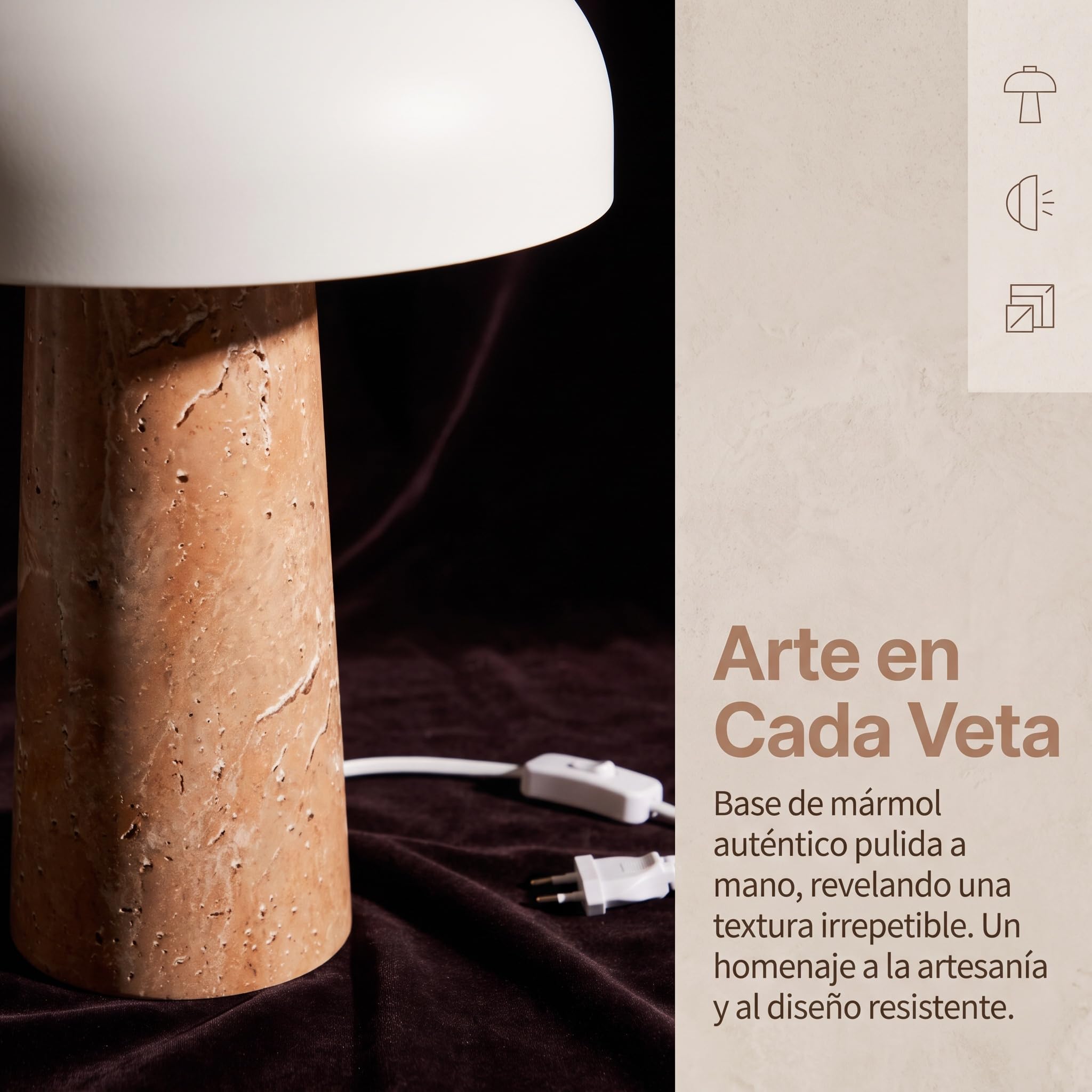 BARCELONA LED Lampada Da Tavolo Design Base In Marmo 2xG9 Bianca