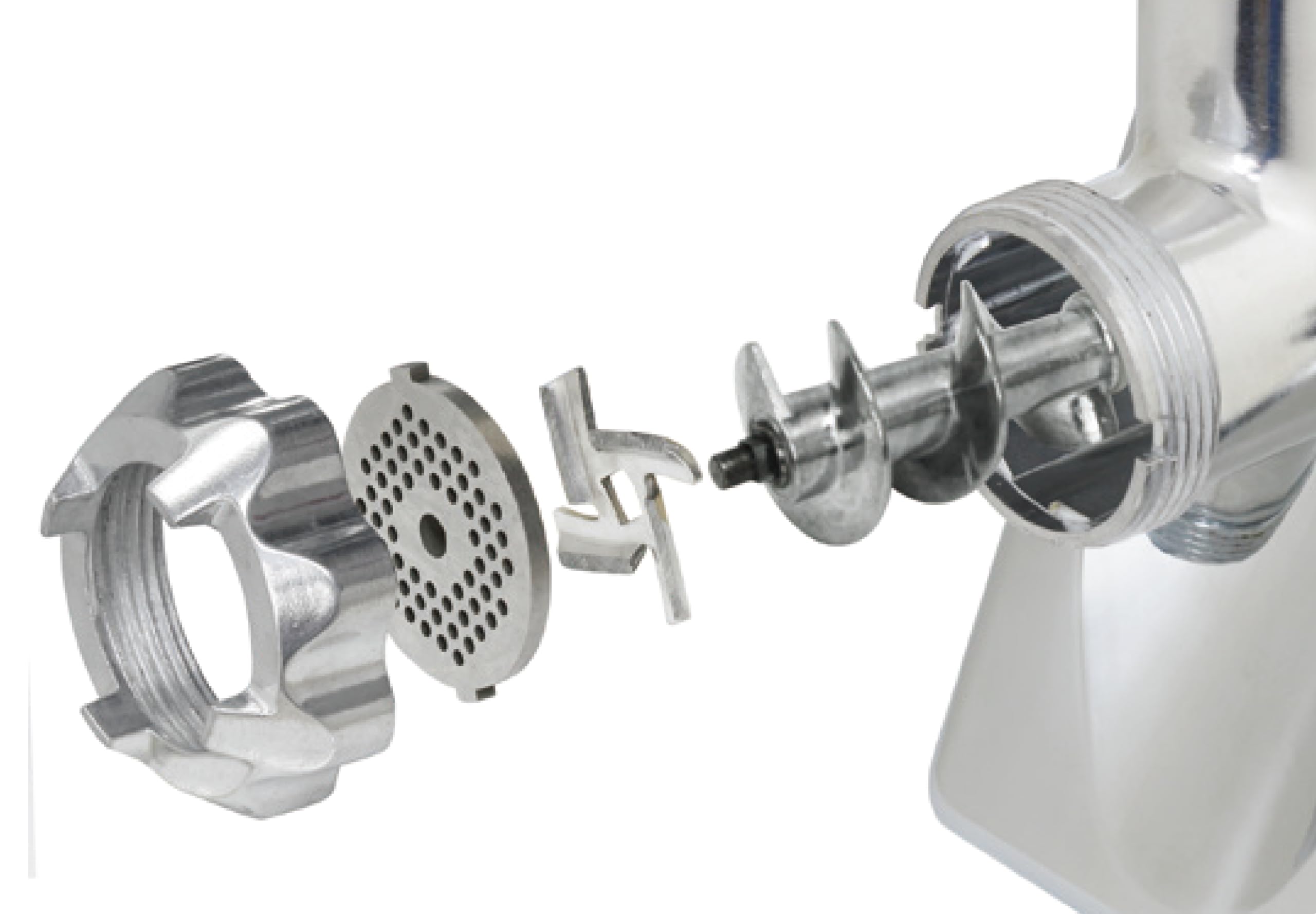 ROYALTY LINE Robot Hachoir à Viande Électrique RLMG5-BLK Lames Inox 3 Grilles Noir