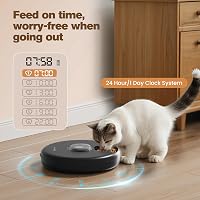BEMOONY Automata Macska Etetőgép Nedves Táplálékhoz, Hűtőfunkciós Vezeték Nélküli Időzítős Pet Adagoló Kutyáknak Macskáknak Elemmel 4