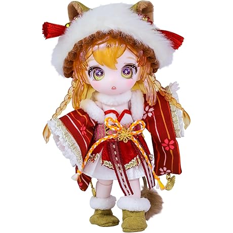 ICY Fortune Days 13cm BJD Dolls Anime Style OB11 Action Humanoid Gift Decoration Set(Leo)