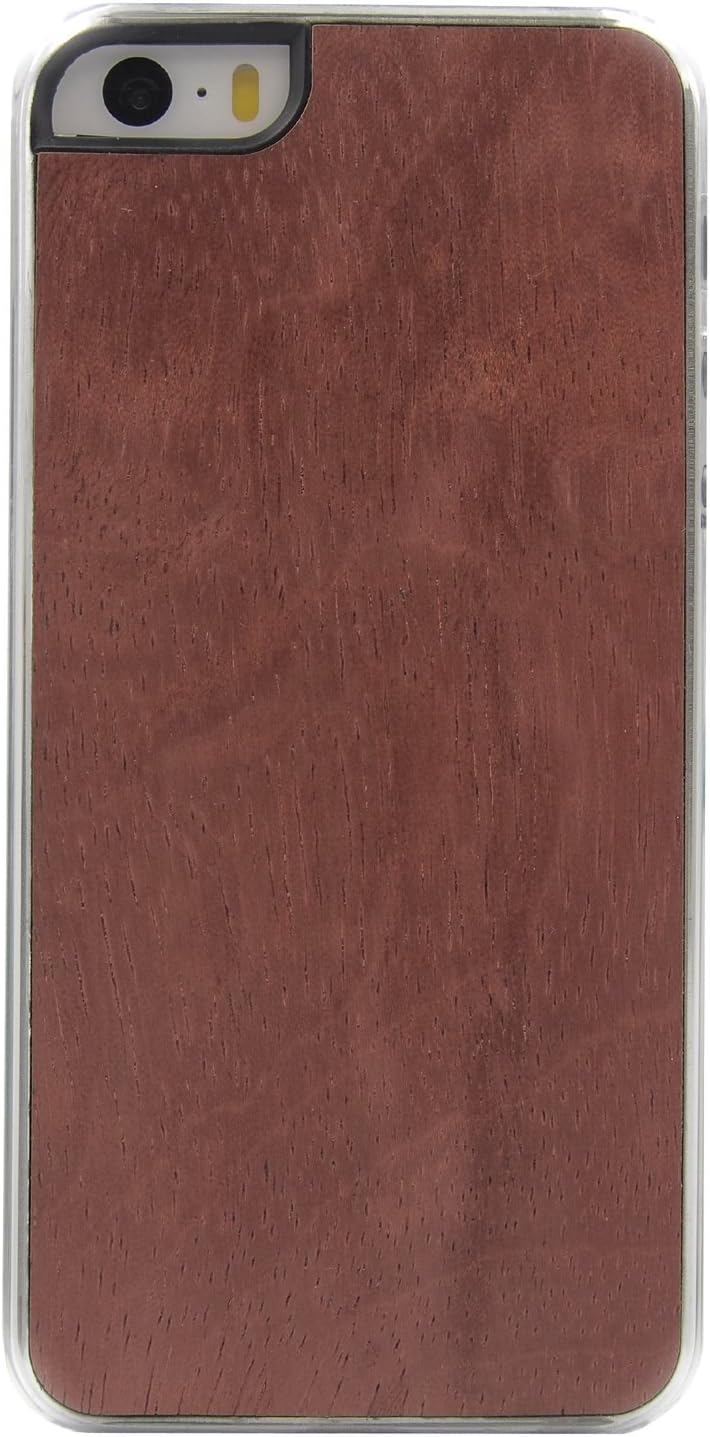 Slick Made Real Wood Agate Color Clear Bumper Case for iPhone 5 5s (IW09)
