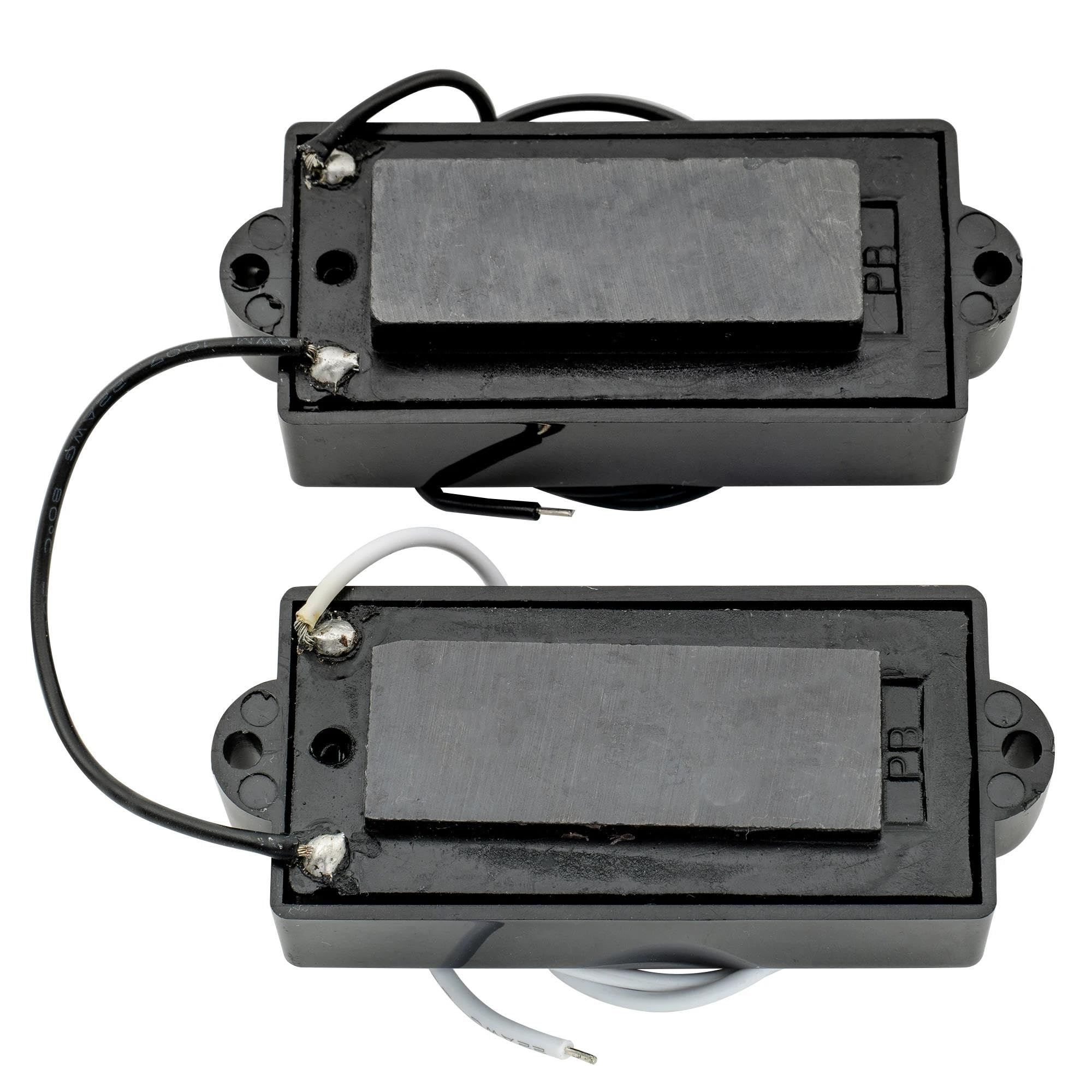 Repuestos Para Pastillas De Guitarra Juego De Pastillas Bobina Dividida Para Bajos Precisión Con Imán Cerámico | Piezas polares de Gauss variable para bajo eléctrico estilo PB negro