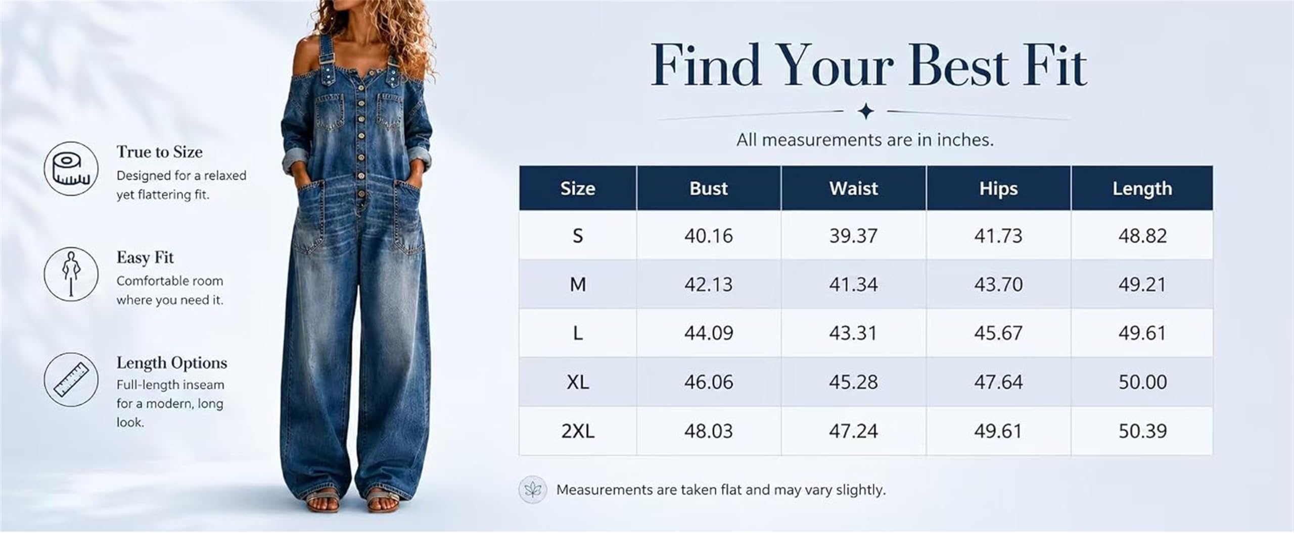 Combinaison en Jean pour Femmes décontractée, Combinaison Ample à Jambe Large et épaules dénudées, Style Vintage, Confort Lounge, Combinaisons en Jean Larges avec Poches