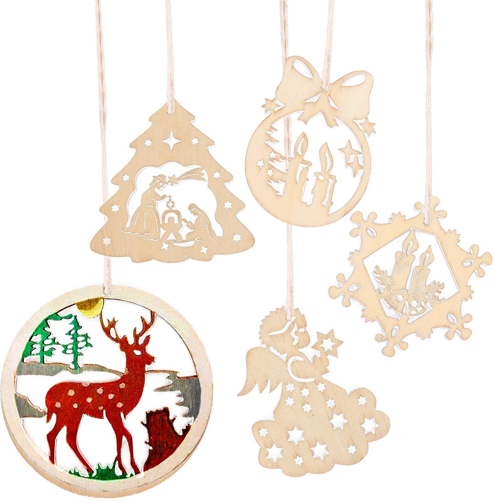 ManYee 6 Pcs 1/16 Balsa Wood Sheets 12×8 Inch Basswood Sheets Unpainted Thin Natural Unfinished Wood Sheets Hobby Wood Board for DIY Christmas Halloween Crafts Wooden Plate Mini House Model