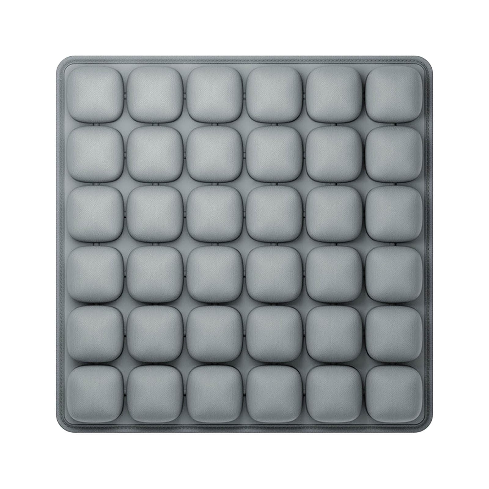 3D Air Cell Wygodne podróżne siedzenie powietrzne, samonadmuchiwane przenośne siedzenia samolotowe Poduszka do samolotu, siedzenia samochodowego, krzesła biurowego, wózka inwalidzkiego (Light Grey)