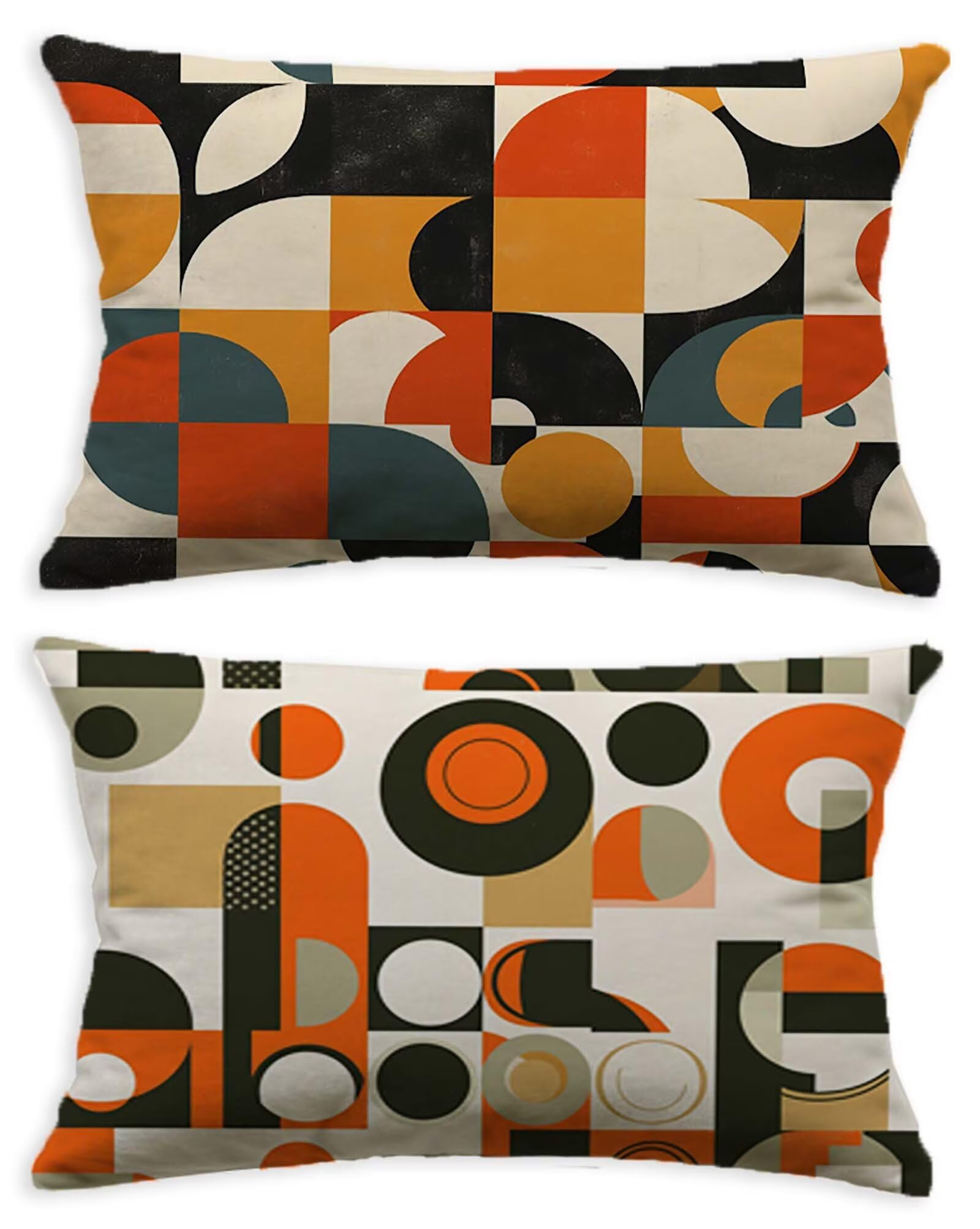 Housse de coussin 40x80 lot de 2 en velours treillis pour la décoration du canapé du salon
