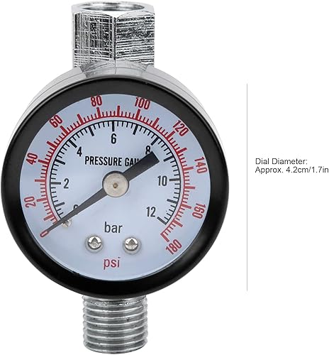Miniatura 3 de Regulador de presión de aire G1/4 "ajustable 0-0.11 Mpa válvula de control de flujo de aire Regulador de presión de pistola de pulverización