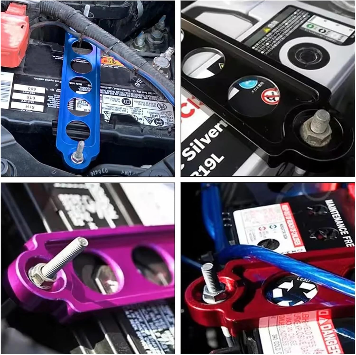 Fixed Bracket Universal Aluminum Car Tie Down Mount Holder Bracket Brace Fasten Bracket Lock 20cm BTD042 Universal(Black)