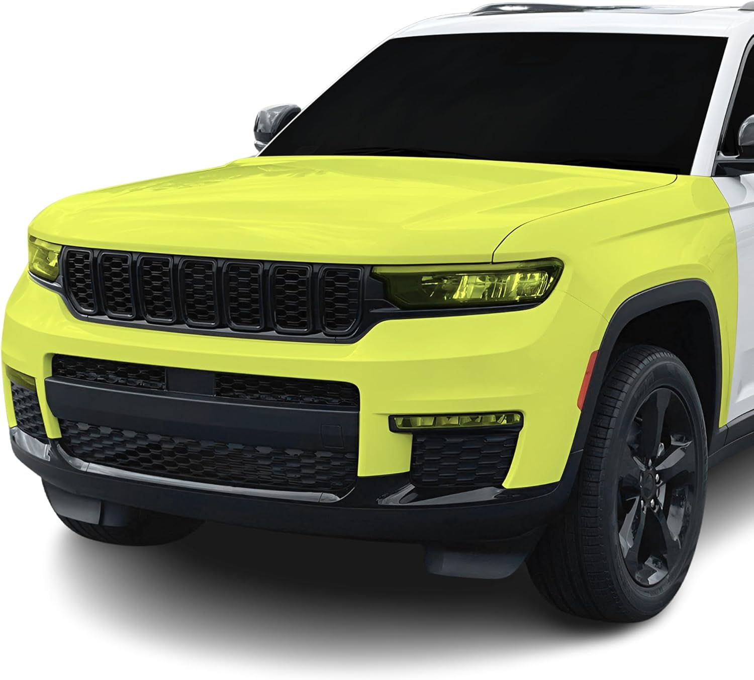 BOGAR TECH DESIGNS for Jeep Grand Cherokee L (Laredo/Altitude/Limited/Summit) 2021+ Front Middle and Front Sides Paint Protection PPF Film Kit Cover, Clear Bra