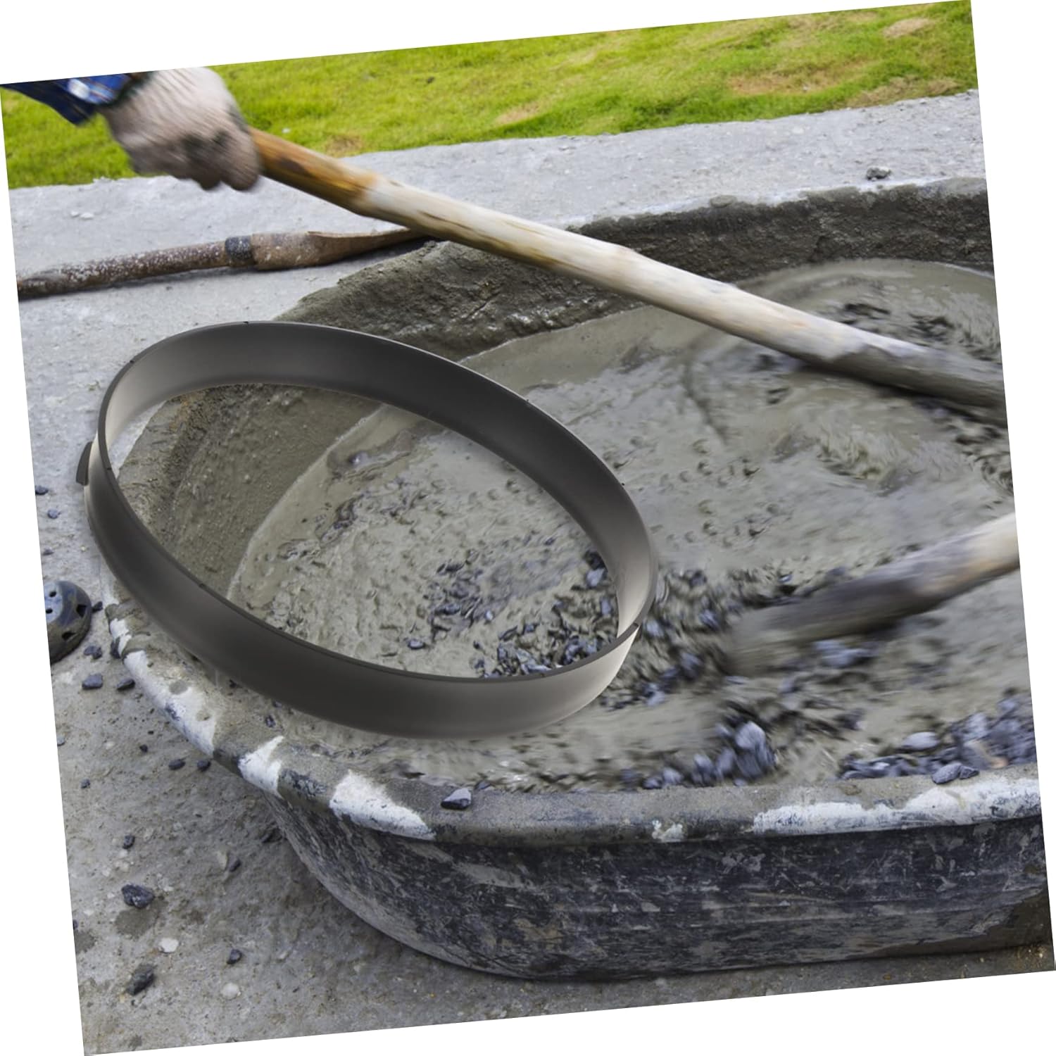 Yardwe Flooring Maker Molds 2pcs Garden Pavement Round Maker Paving Concrete Stepping Paver Walk Maker Forms for Garden Black Garden Paving Irregular Concrete Molds Concrete Molds Concrete Molds