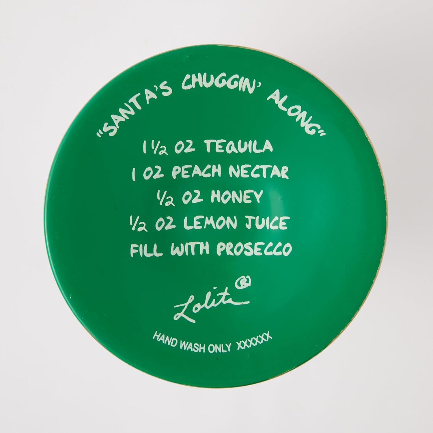 Enesco Lolita Christmas Santa in Train Chuggin' Along Hand-Painted Artisan Wine Glass, 15 Ounce, Multicolor - Image 7