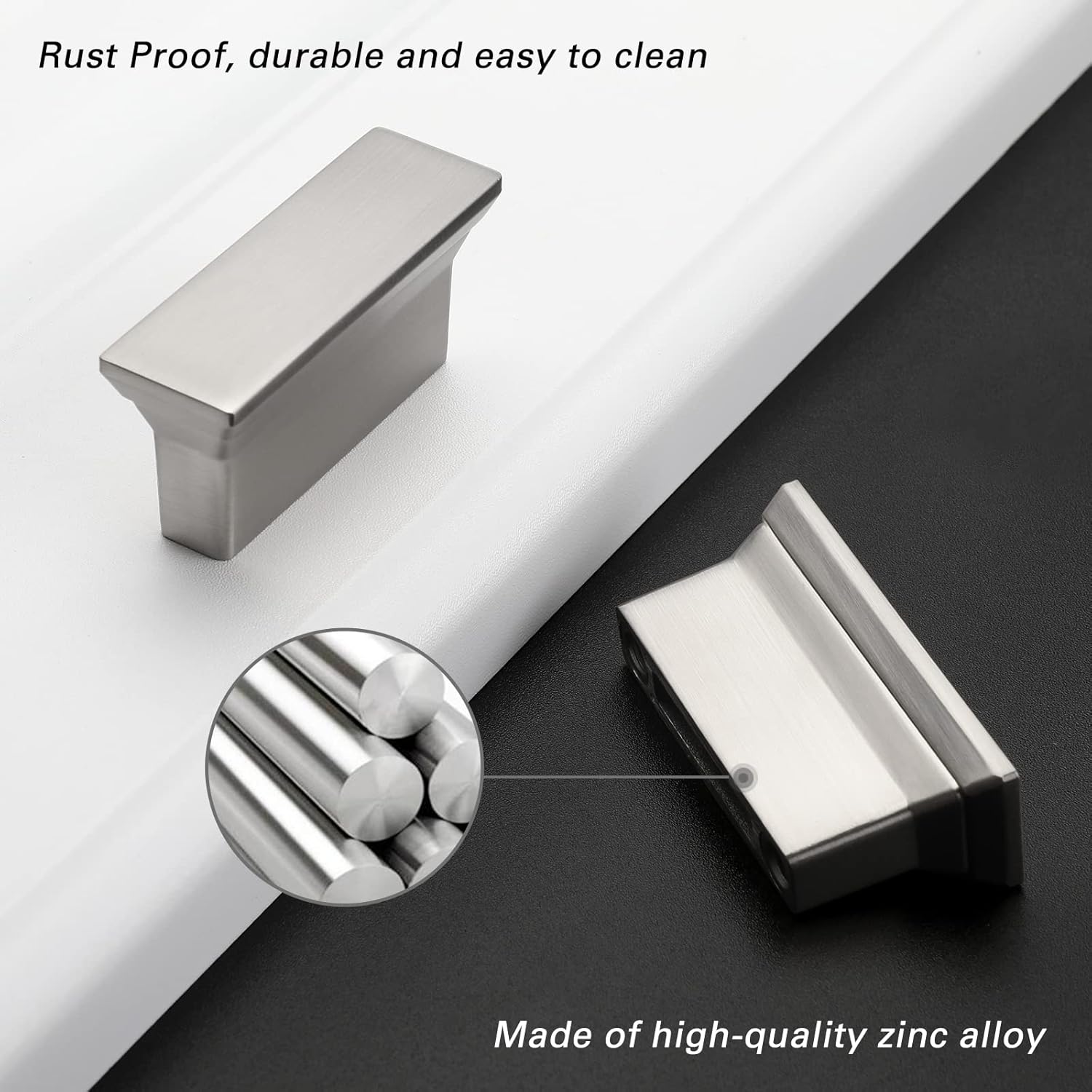 Rergy 20 Pack Brushed Nickel Cabinet Knobs Silver Cabinet Knobs Kitchen Dresser Knobs Brushed Nickel Drawer Knobs and Pulls for Bathroom Cabinets