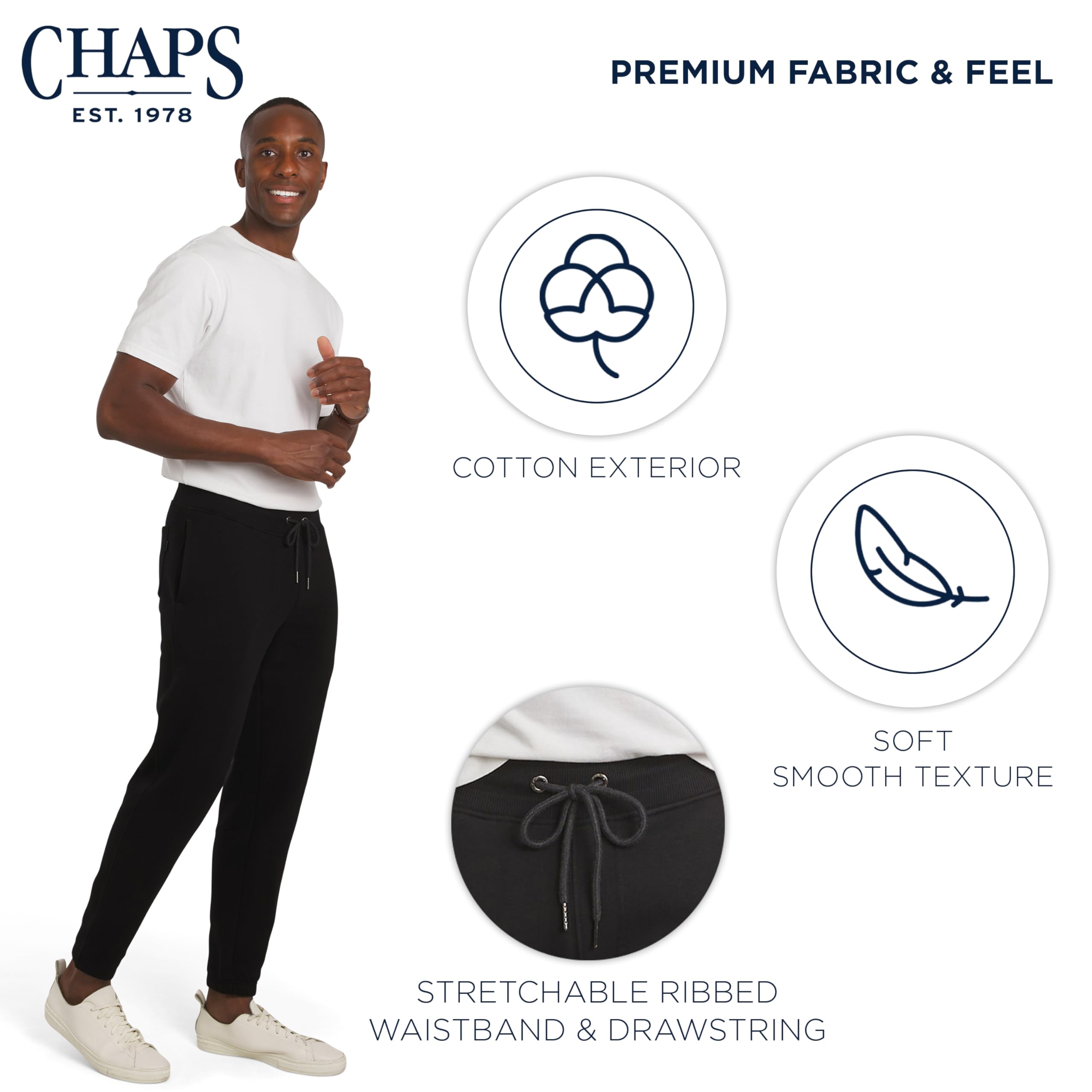 Chaps Herren Everyday Regular Fit Comfortable Fleece Lined Jogger Sweatpants Trainingshose