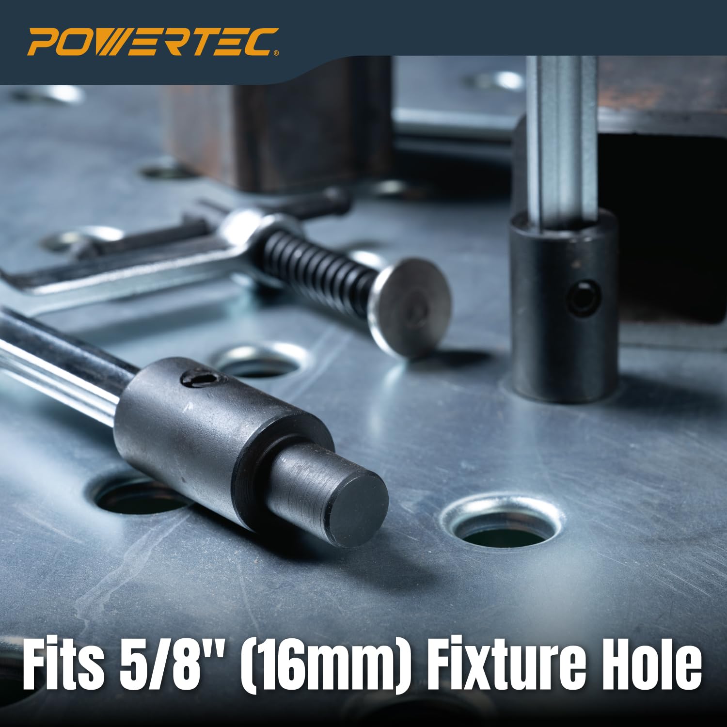 POWERTEC 2 morsetti per saldatura con impugnatura a T, apertura massima di 16 cm, profondità gola 3-1/4", adatto per fori da tavolo di saldatura da 16 mm, morsetto a vite per banco da lavoro per