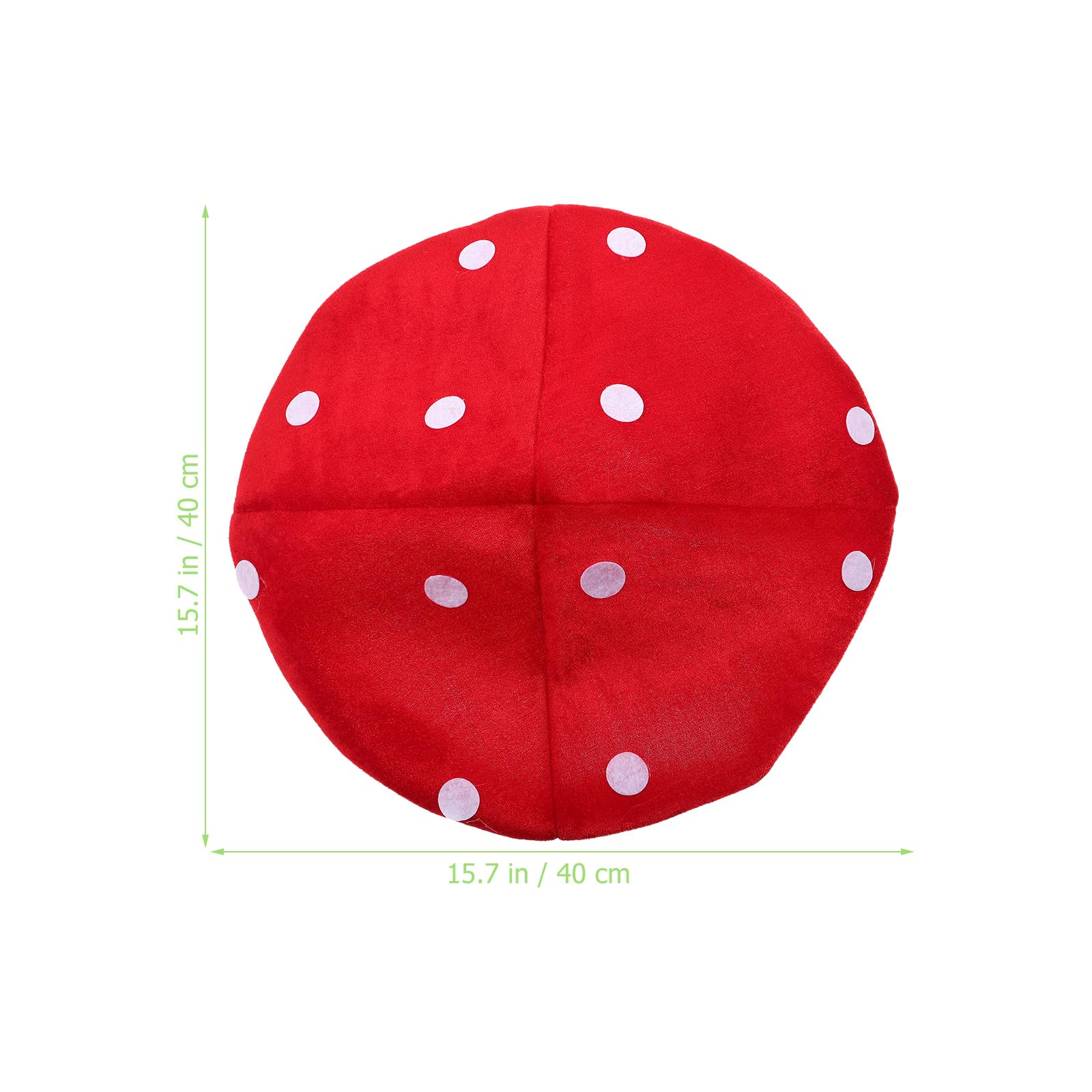 TOYANDONA Sombrero de seta cosplay niños sombrero de seta rojo y blanco manchado de felpa novedad accesorio para el disfraz para niños o adultos