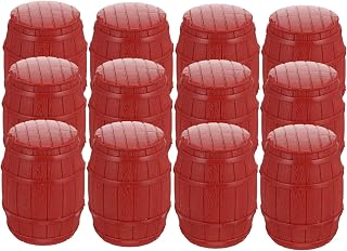 VICASKY 12pcs Unique Pirate Barrels Miniatures Photo Props for Home Decor and Birthday Party