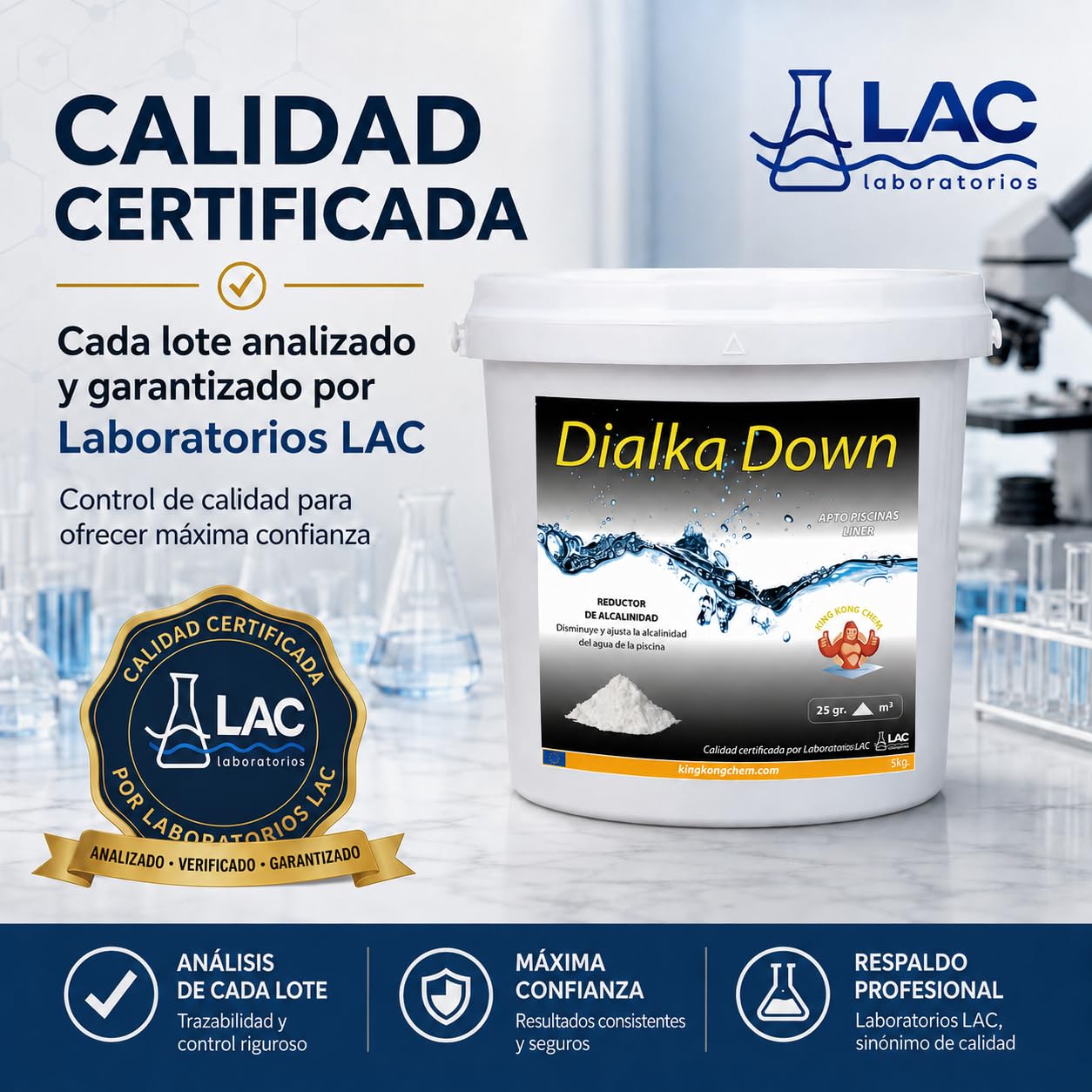 Dialka Down 5KG Reductor de alcalinidad para la Piscina y el SPA (5 kg)