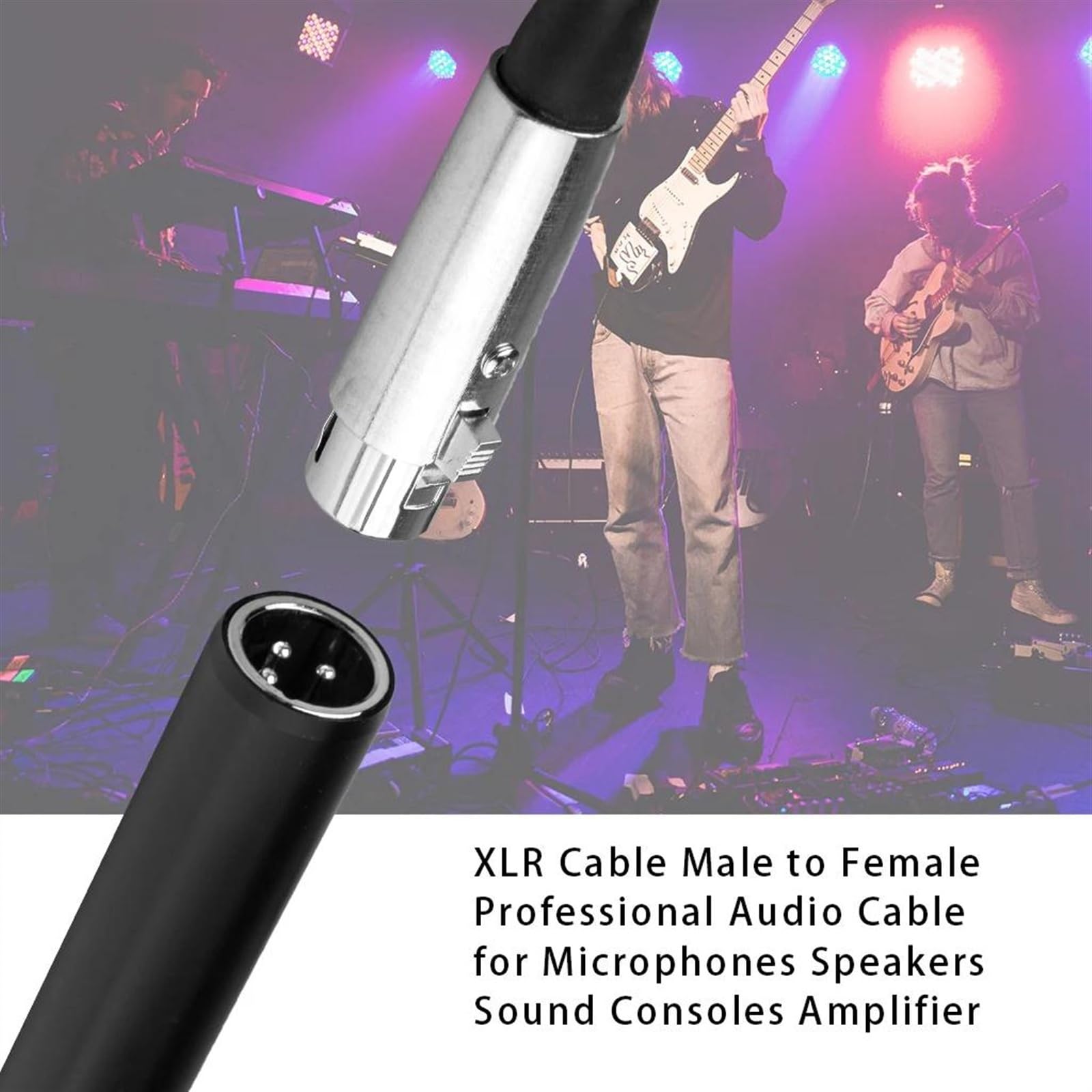 6,35 Mm Klinke 1/4 Zoll Stecker Auf XLR 3 Pin Stecker Audiokabel Für Gitarre Pedal Mikrofon Lautsprecher Verstärker Audiokabel für Gitarreninstrumente