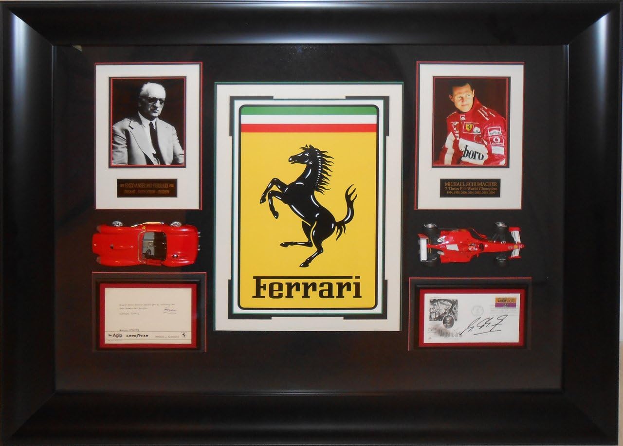 Enzo Ferrari & Michael Schumacher Autographed Framed Display at Amazon