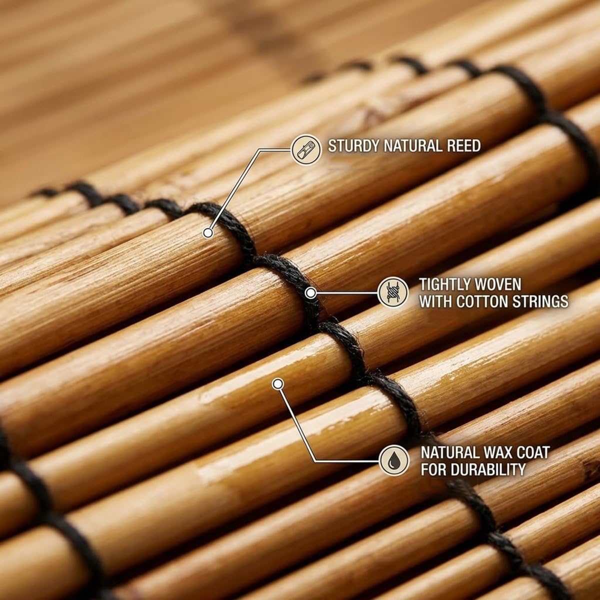 Recinzione Canniccio Pelato Premium, Arella in Canne di Bambù da Esterno, Recinzione Decorativa Giardino Facile da Installare con Filo Metallico, Marrone Recinzione(Natural,H120xL900cm)
