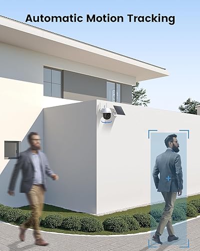 Miniatura 3 de DEKCO Solar Security Camera Wireless Outdoor, 2K Night Vision with Spotlight, Pan Tilt 360 View, 2.4Ghz WiFi, 2-Way Talk, Human Detection, CloudSD