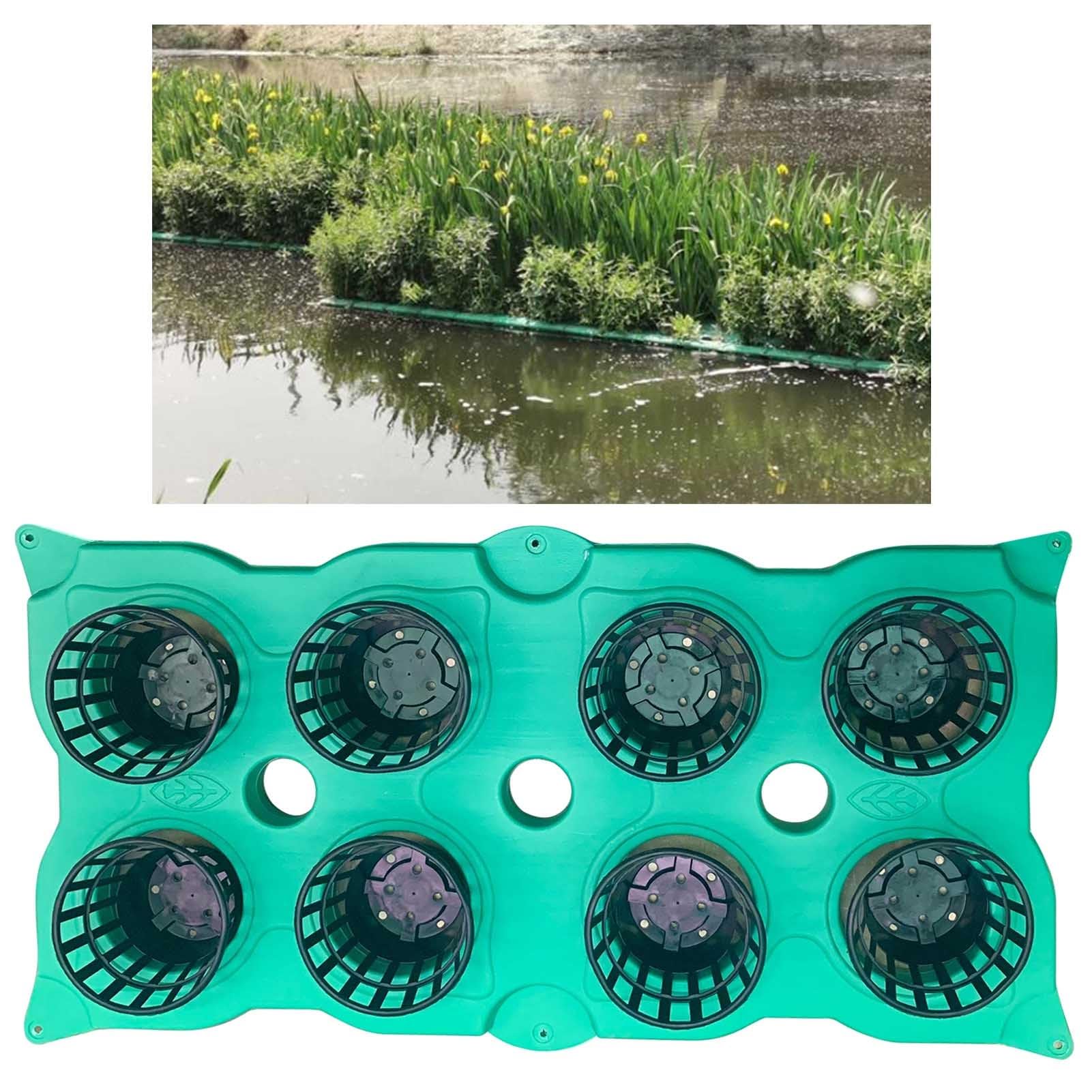 Cesto Galleggiante per Piante acquatiche per laghetto, Grande Isola per Piante acquatiche, Ideale per laghetti con Koi e Pesci, Grande Isola Galleggiante per Piante acquatiche, Sistema di co
