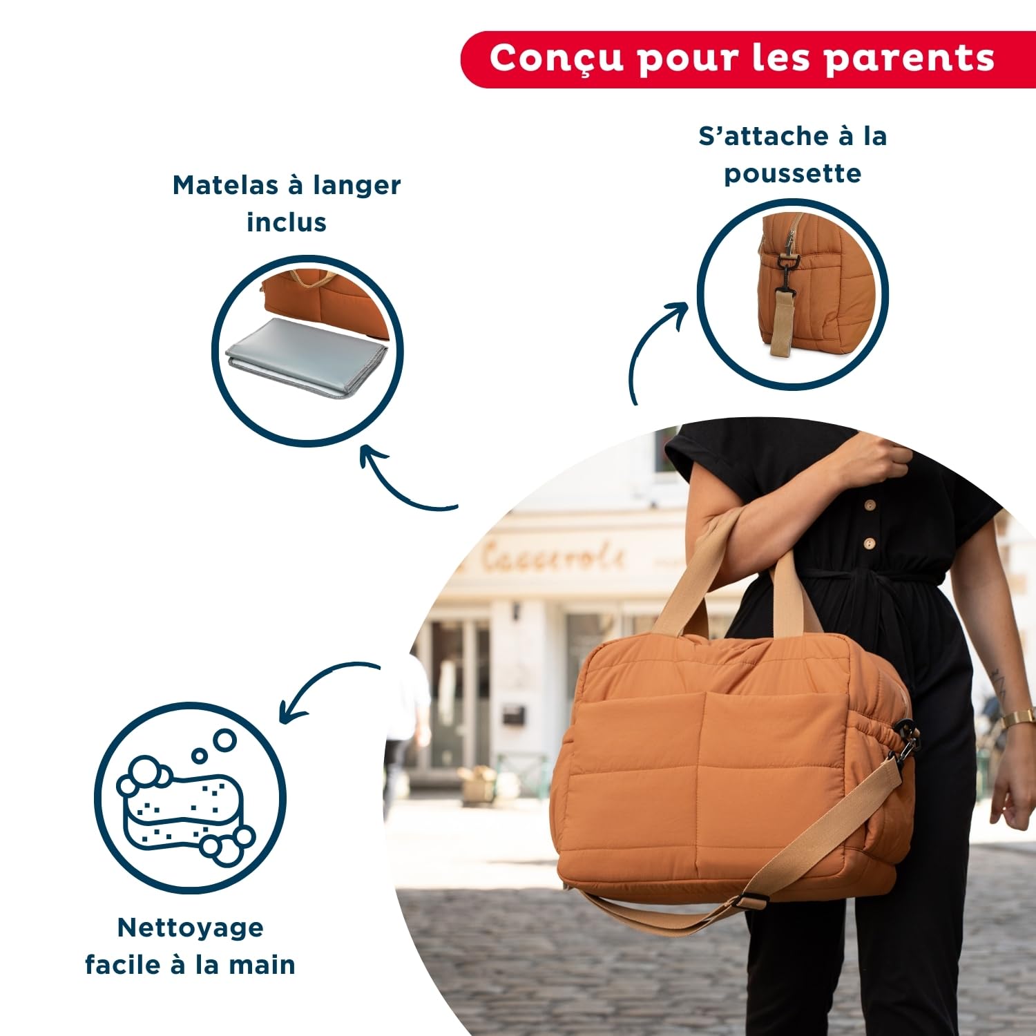 THERMOBABY - Borsa fasciatoio imbottita PLUMEA