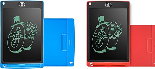 Tableta de escritura LCD y bloc de dibujo, paquete de 2 Tablero de garabatos de 8.5 pulgadas con pantalla magnética colorida Juguete educativo de